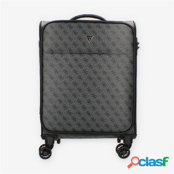 Guess Vezzola Trolley da cabina grigio logato a 4 ruote