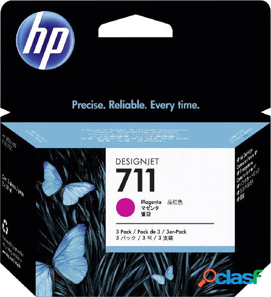 HP Cartuccia 711 Originale Conf 3 pz Magenta CZ135A