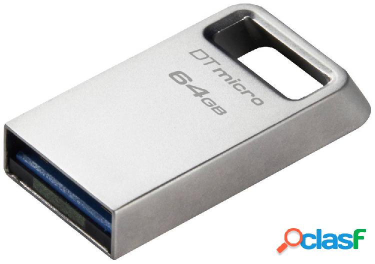 Kingston DataTraveler® Micro Chiavetta USB 64 GB Argento