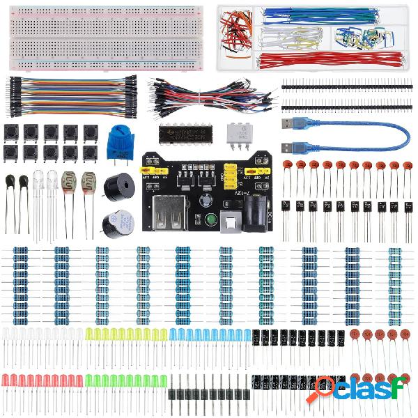 Kit elettronico completo fai-da-te 830 Breadboard Jumper