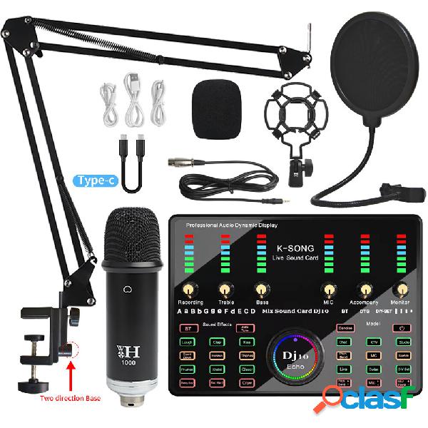 Kit microfono per registrazione audio microfono con scheda