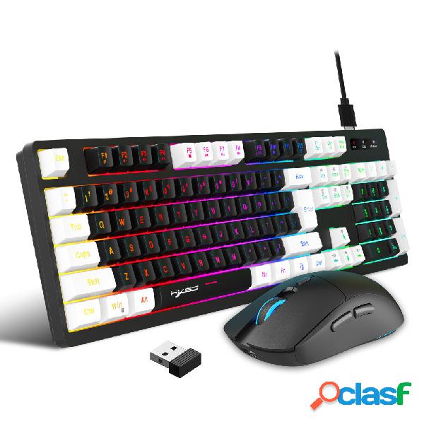 L98 104 Tasti Gaming Keyboard Set Mouse 2.4G Wireless
