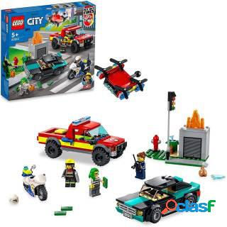 LEGO 60319 Soccorso antincendio e inseguimento della polizia