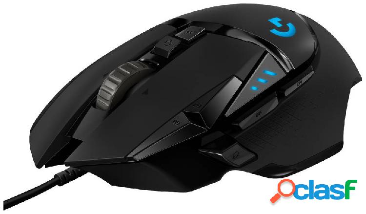 Logitech G502 Hero Mouse da gioco USB Ottico Nero 11 Tasti