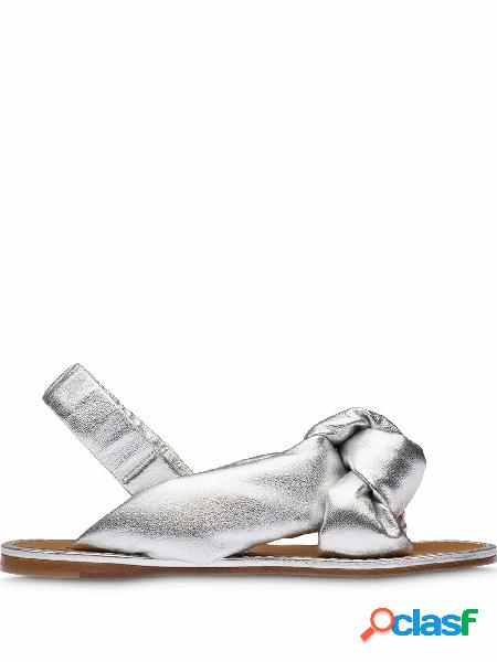 MIU MIU SANDALI DONNA 5X111DFM0053LABF0118 PELLE ARGENTO