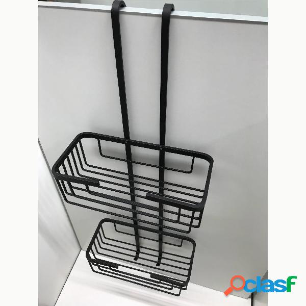Mensola doccia un due piani - Fissaggio a Vetro Box Doccia