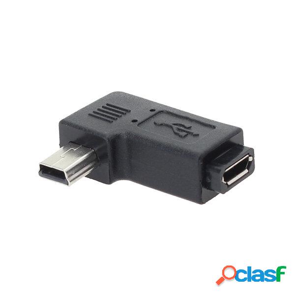 Mini usb maschio a micro usb adattatore femmina nera