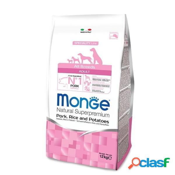 Monge All Breeds Adult Maiale, Riso e Patate 12 kg (GRATIS