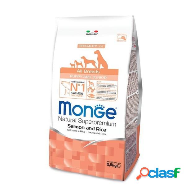 Monge All Breeds Puppy & Junior Salmone e Riso 12 kg (GRATIS