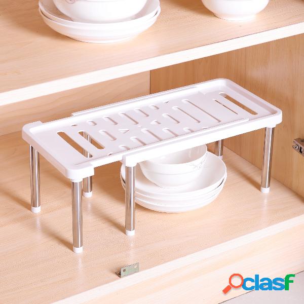 Organizer per scaffale da cucina con ripiano regolabile e