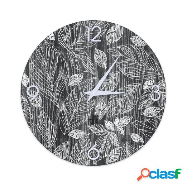 Orologio da parete NATURE LEAVES 40x3xH40cm in vero legno,