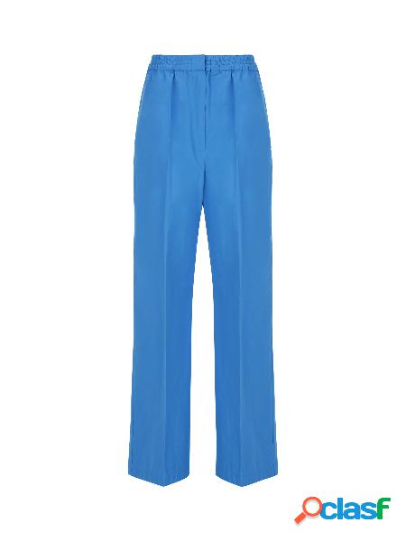 Pantalone ampio in popeline di cotone