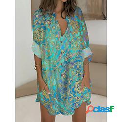 Per donna Abito chemisier Abito casual Vestito a trapezio