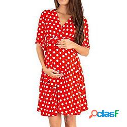 Per donna Abito di maternità Abito casual Abito a pois A