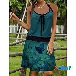 Per donna Informale Retrò Abito vintage Vestito longuette