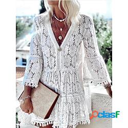 Per donna Vestito casual Abito di pizzo Abito estivo