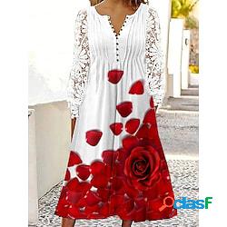 Per donna Vestito casual Abito di pizzo Vestito a trapezio