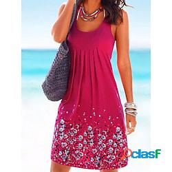 Per donna Vestito casual Abito senza maniche vestito a flori