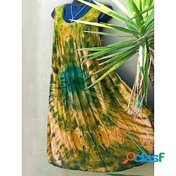 Per donna Vestito casual Vestito svasato Abito senza maniche