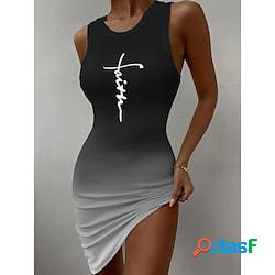 Per donna Vestito casual Vestito tubino Abito senza maniche