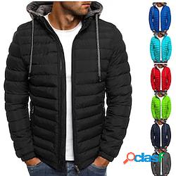 Per uomo Antivento Piumino sportivo Trapuntata Zip intera