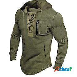 Per uomo Felpa con cappuccio Verde Nero Giallo Grigio Con