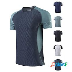 Per uomo T-shirt da corsa Maglia da palestra Collage Manica