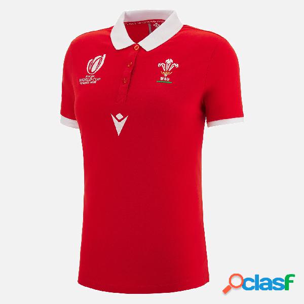 Polo linea fan da donna Rugby World Cup 2023 Galles Rugby