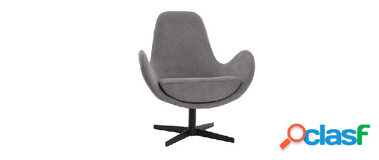 Poltrona design velluto grigio ANDY