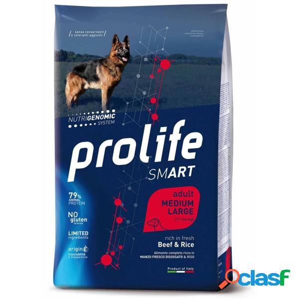 Prolife Adult Manzo & Riso Smart Medium/Large 12 kg (GRATIS