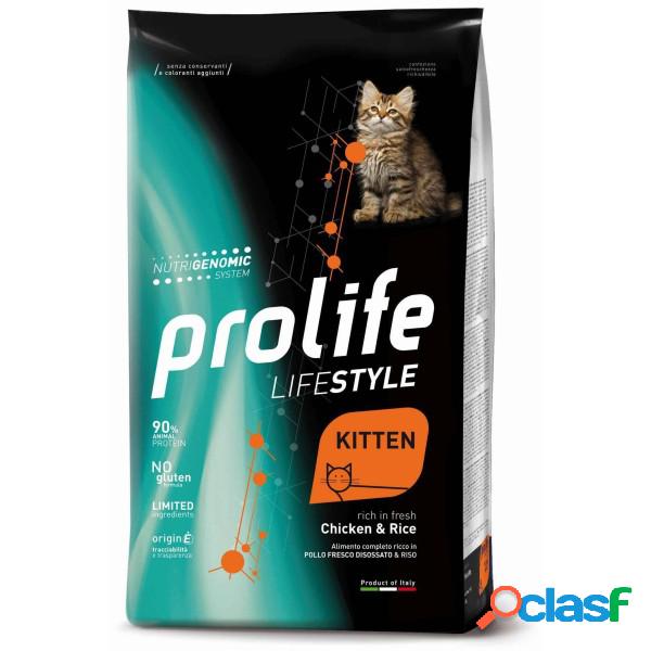Prolife Gatto Life Style Kitten Pollo e Riso 7 kg (GRATIS