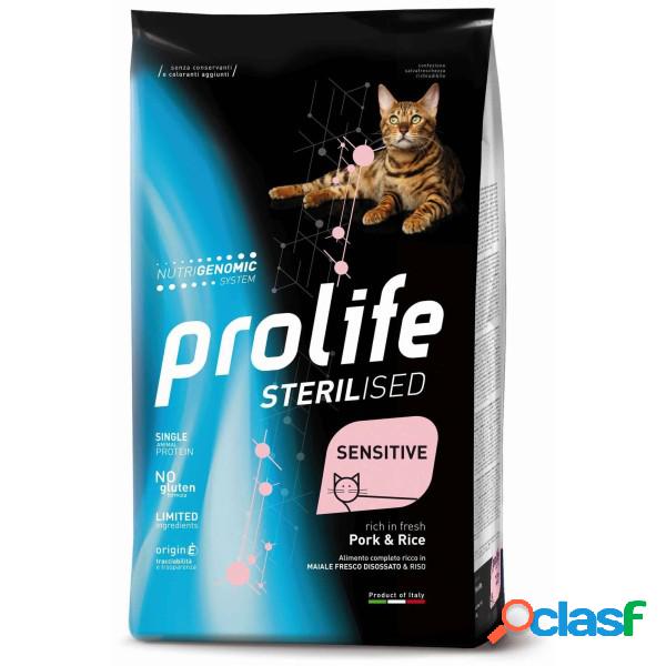 Prolife Gatto Sterilised Sensitive Maiale & Riso 1,5 kg