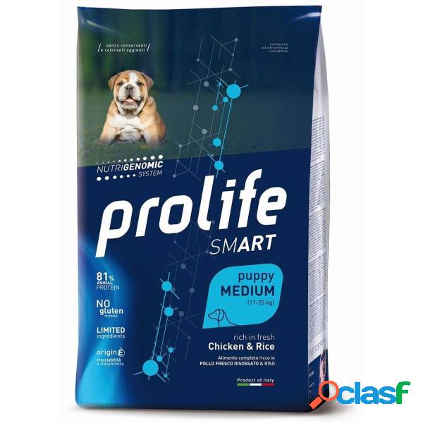 Prolife Smart Puppy Medium Pollo e Riso 10 kg (GRATIS