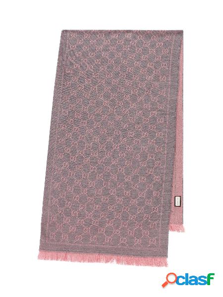 Sciarpa Lavorata a Maglia con Motivo Gg Jacquard