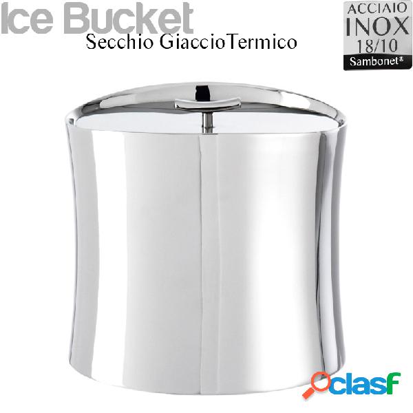 Secchiello Ghiaccio termico in Acciaio 18/10 linea Bamboo
