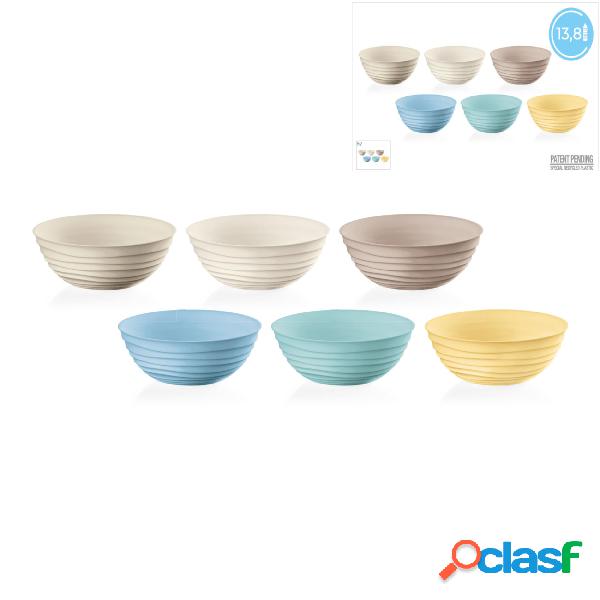 Set ciotoline 6 pezzi realizzate con plastica riciclata di
