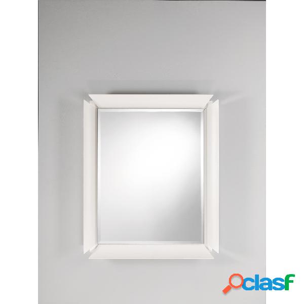 Specchio rettangolare da parete in alluminio verniciato Glam