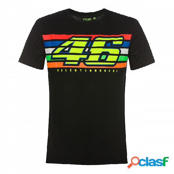 T-Shirt VR46 46 STRIPES Nero