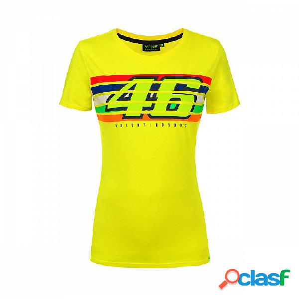 T-Shirt donna VR46 46 STRIPES Giallo