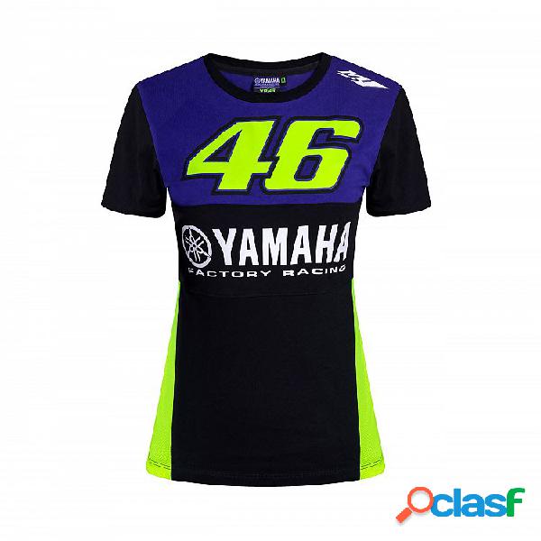 T-Shirt donna VR46 RACING Yamaha Blu Nero Giallo