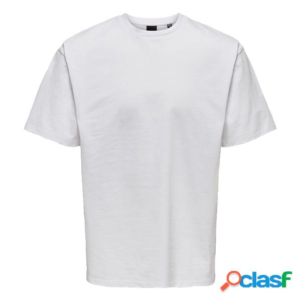 T-shirt Only & Sons Relaxed Fit (Colore: White, Taglia: XL)