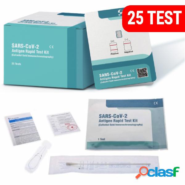 Test Antigenico Rapido SARS-CoV-2 Covid-19 kit 25 pz