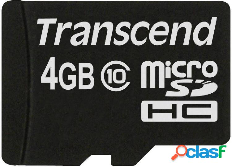 Transcend Premium Scheda microSDHC 4 GB Class 10