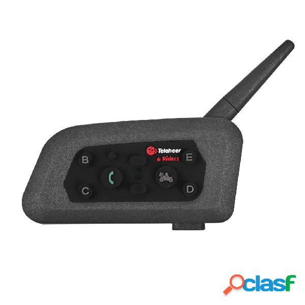 V6 1500M Moto Bluetooth Casco Walkie-talkie Impermeabile