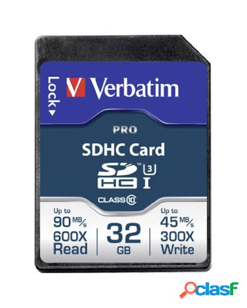 Verbatim PRO Scheda SDHC 32 GB Class 10 UHS-I, Class 10