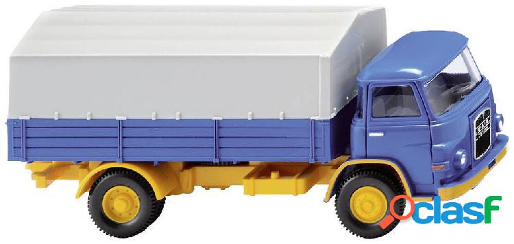 Wiking 0411 02 H0 MAN Camion Pritschen MAN 415 blu/giallo