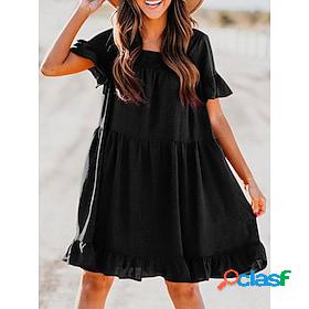 Womens Casual Dress Plain Shift Dress Summer Dress Square