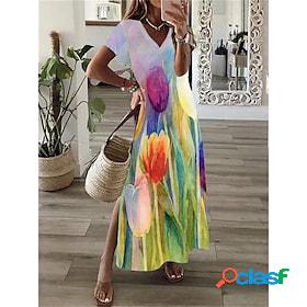 Womens Casual Dress Summer Dress Print Dress Long Dress Maxi