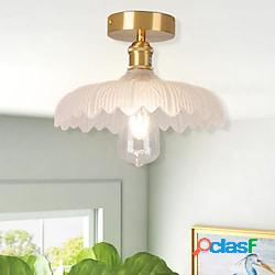 lampada da soffitto semi-incasso luce rame 20cm paralume in