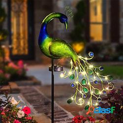 luci solari del pavone decorazione esterna luce per giardino
